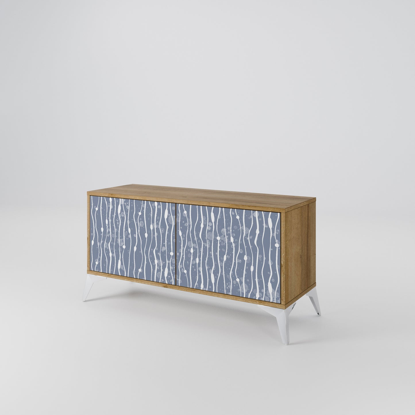 GRAPHITE RAIN Compact 2-Door TV Cabinet