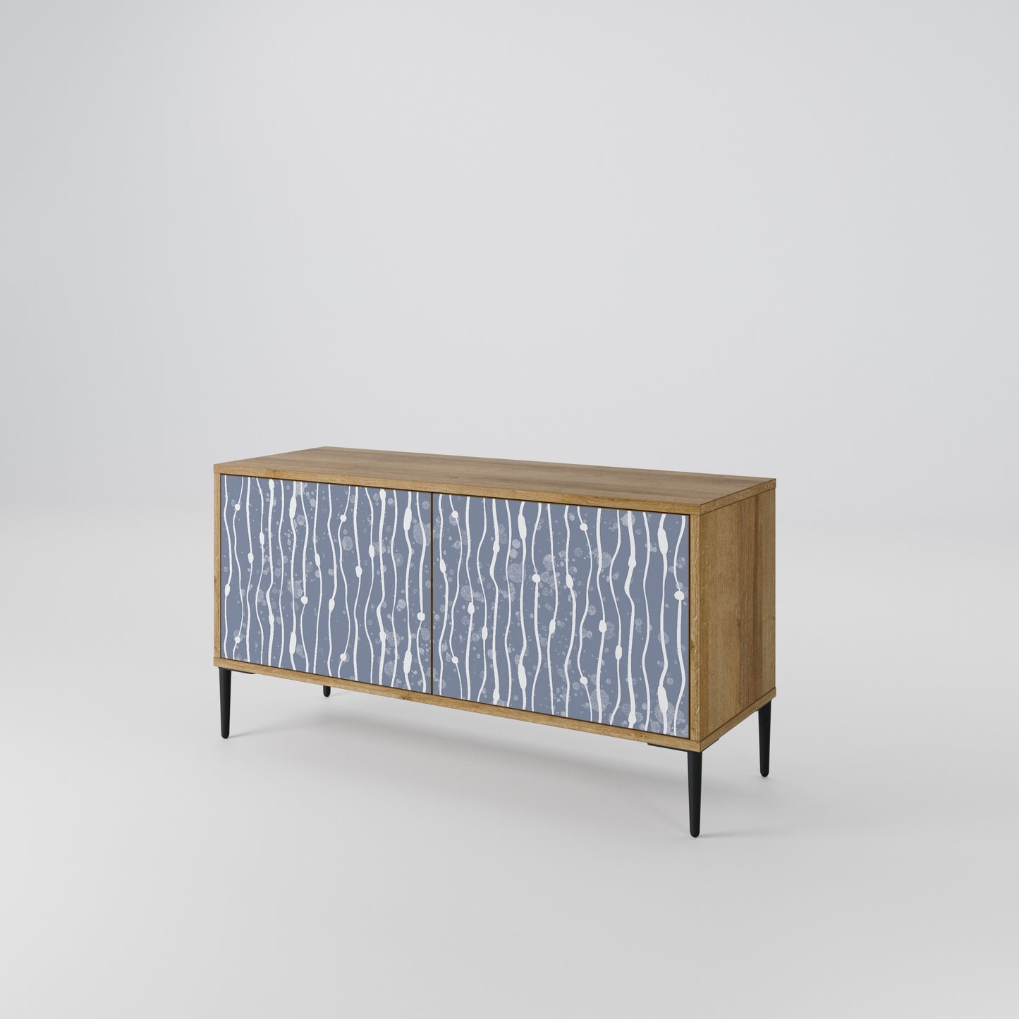 GRAPHITE RAIN Compact 2-Door TV Cabinet