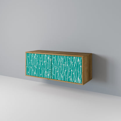 TURQUOISE RAIN Mobile TV Compatto a 2 Ante