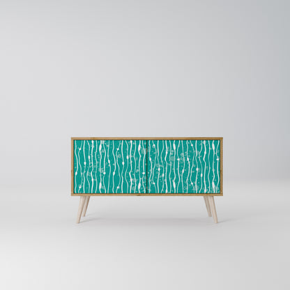 TURQUOISE RAIN Mobile TV Compatto a 2 Ante