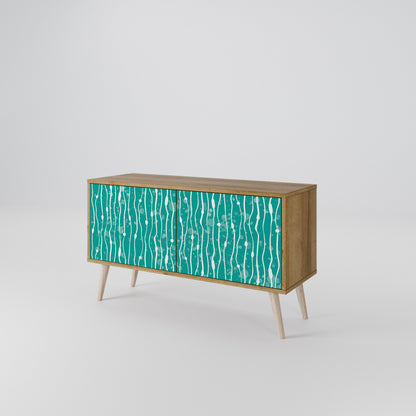 TURQUOISE RAIN Mobile TV Compatto a 2 Ante