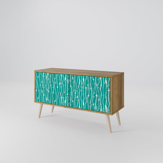 TURQUOISE RAIN Mobile TV Compatto a 2 Ante