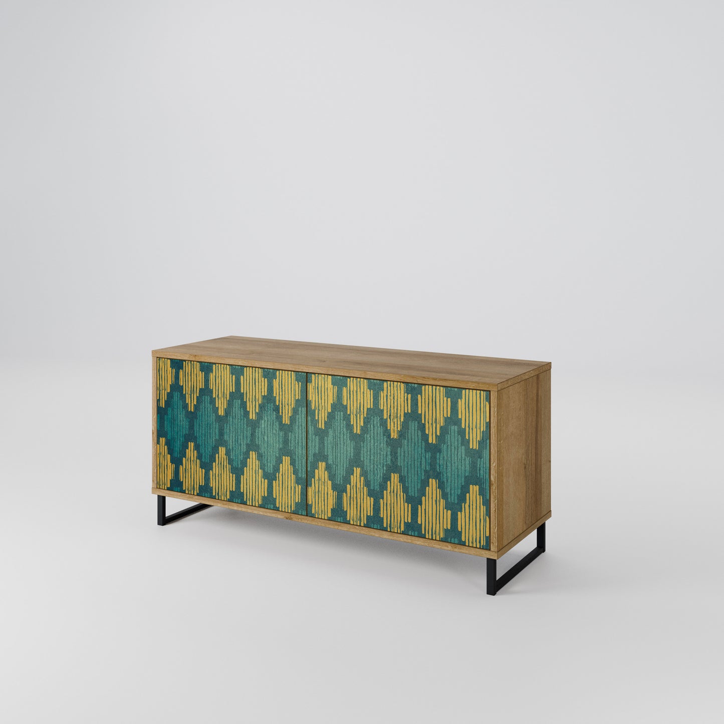POLYGONS Compact 2-Door TV Cabinet