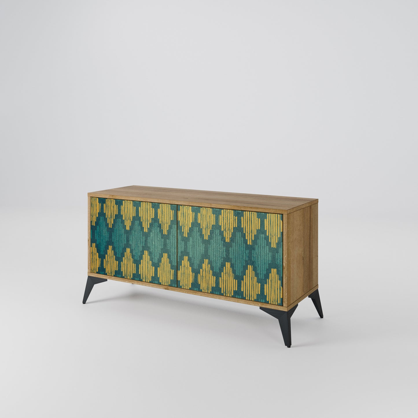 POLYGONS Compact 2-Door TV Cabinet