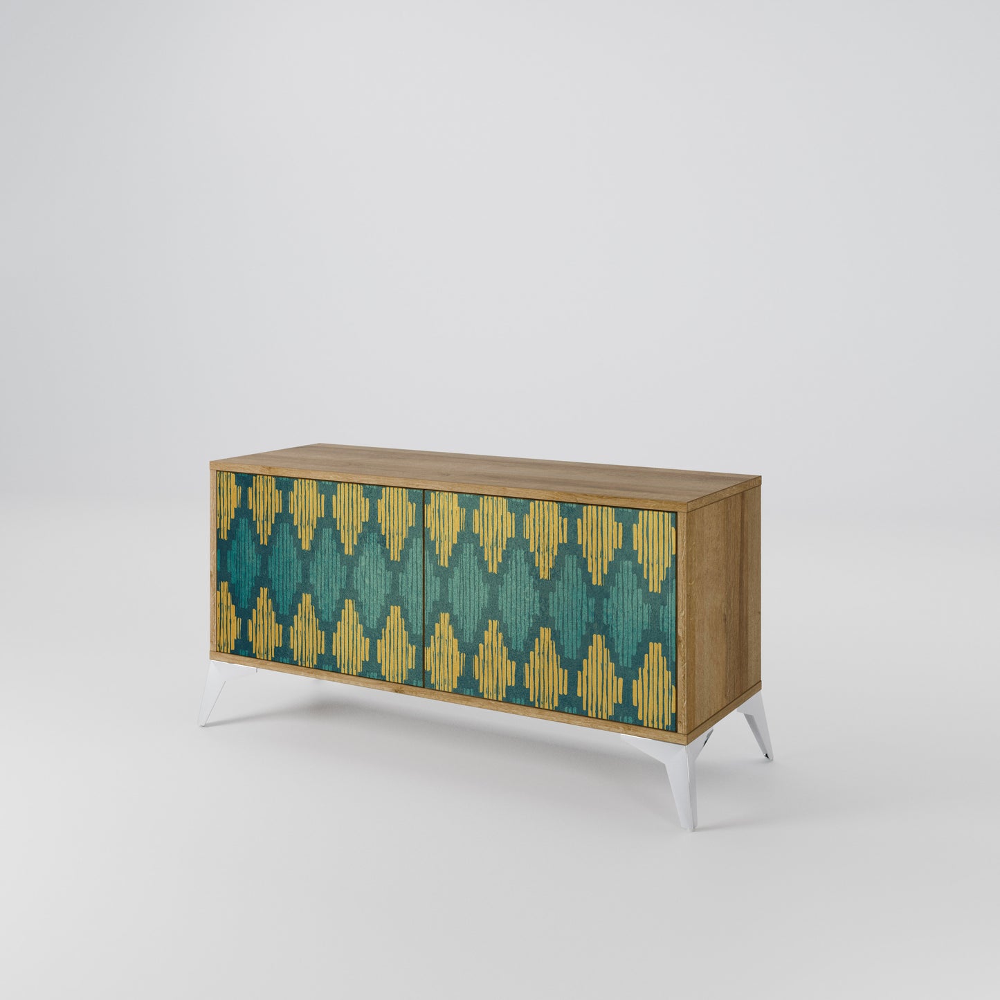 POLYGONS Compact 2-Door TV Cabinet