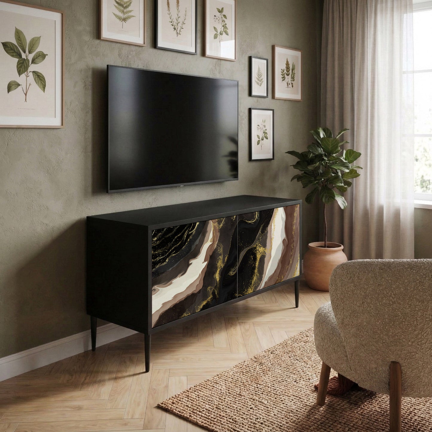GOLD DUST Mobile TV Compatto a 2 Ante