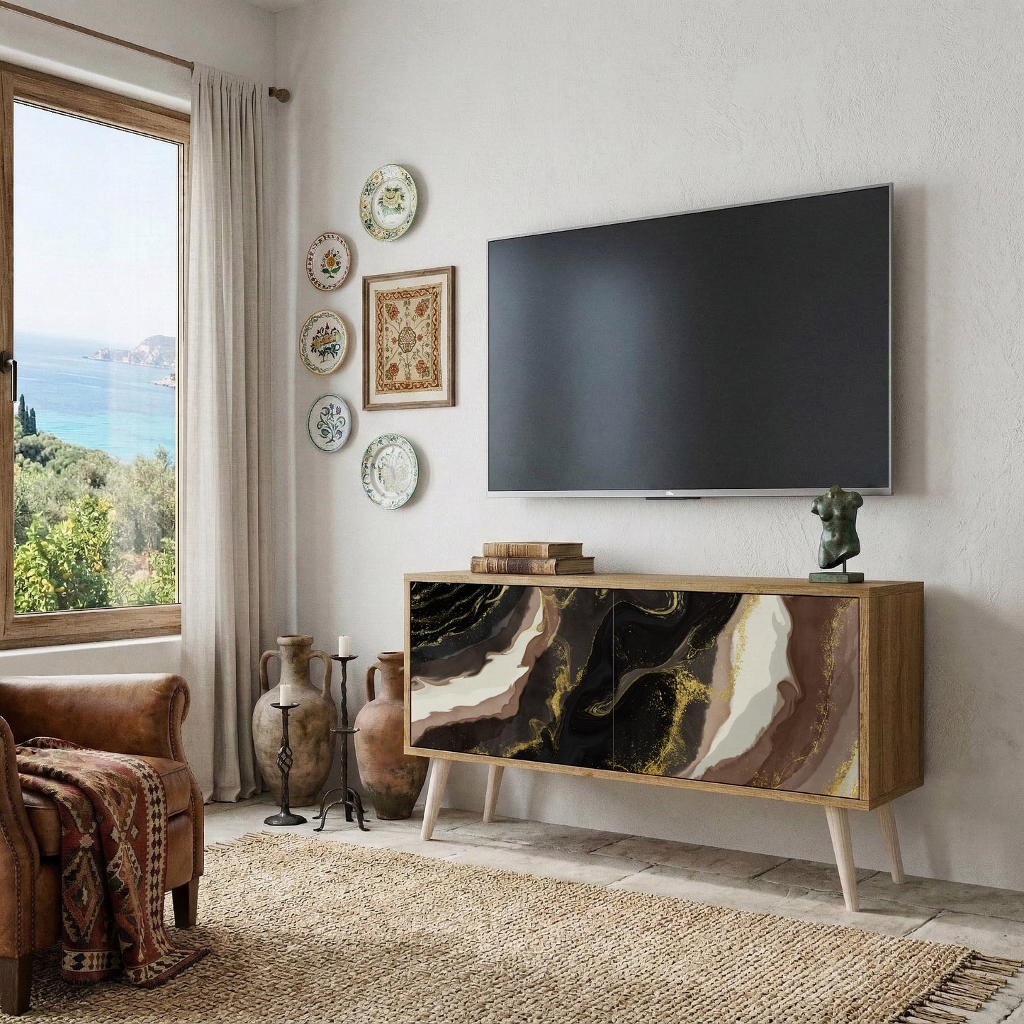 GOLD DUST Mobile TV Compatto a 2 Ante