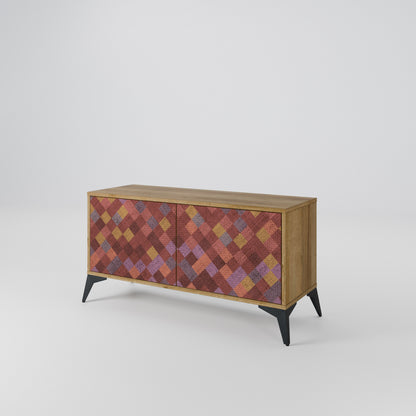 PAINTED SQUARES Mobile TV Compatto a 2 Ante
