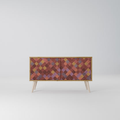PAINTED SQUARES Mobile TV Compatto a 2 Ante
