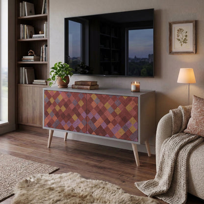 PAINTED SQUARES Mobile TV Compatto a 2 Ante