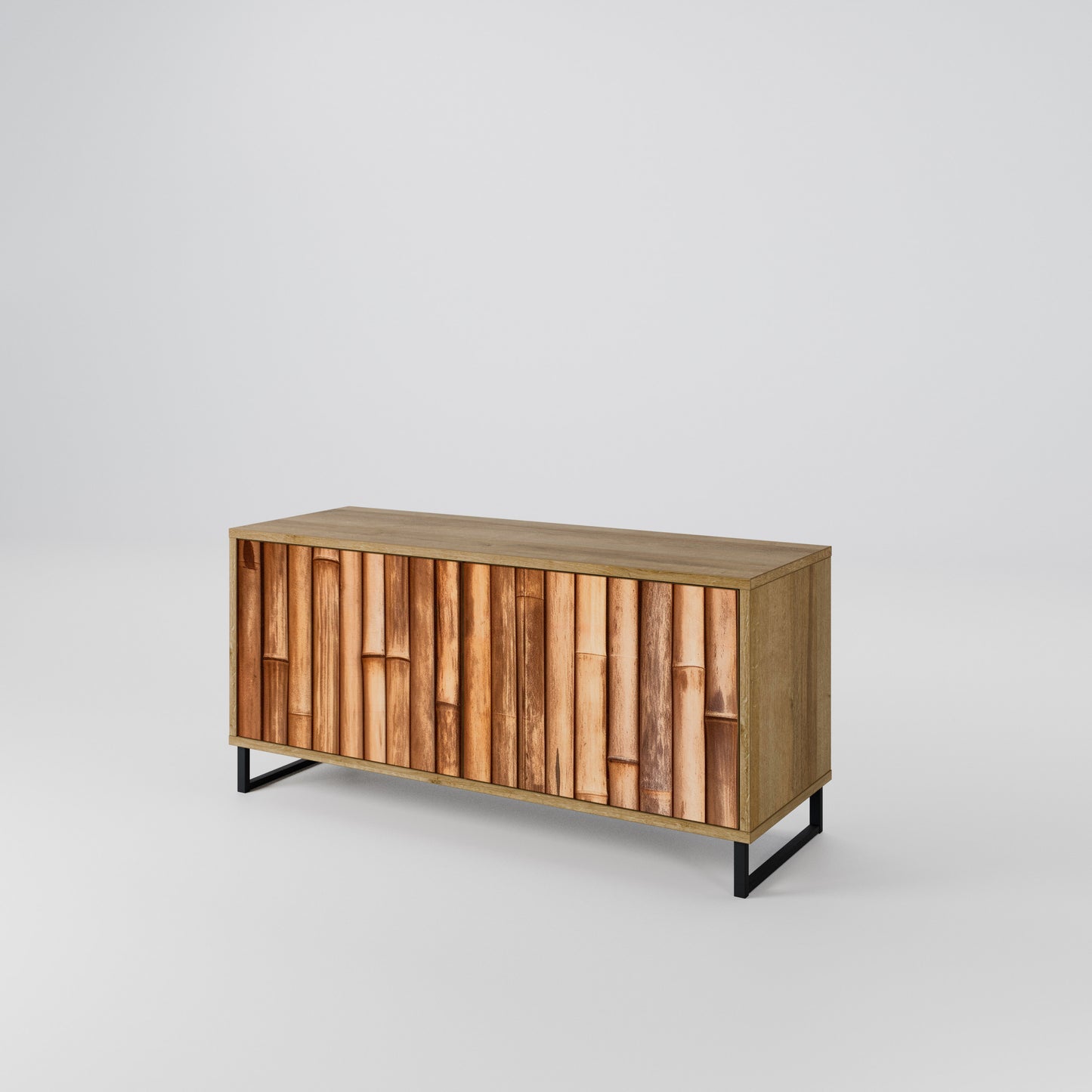 NATURAL WOOD Mobile TV Compatto a 2 Ante