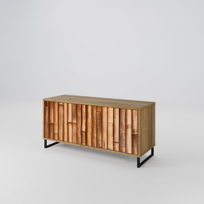 NATURAL WOOD Mobile TV Compatto a 2 Ante