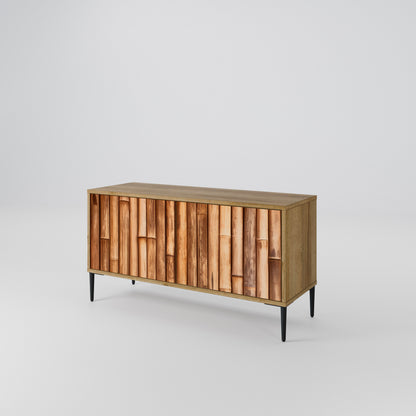 NATURAL WOOD Mobile TV Compatto a 2 Ante
