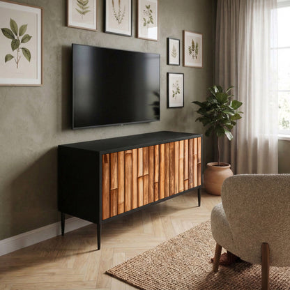 NATURAL WOOD Mobile TV Compatto a 2 Ante