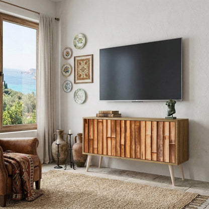 NATURAL WOOD Mobile TV Compatto a 2 Ante