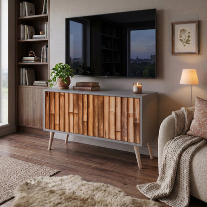 NATURAL WOOD Mobile TV Compatto a 2 Ante
