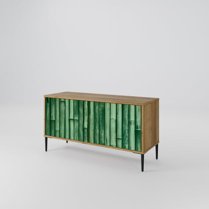 NATURAL GREEN Compact 2-Door TV Cabinet