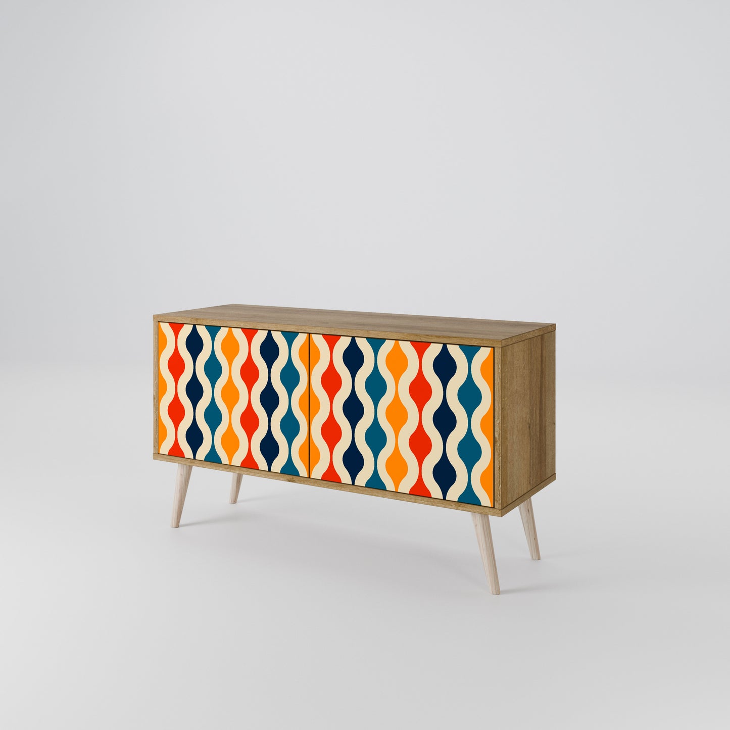 COLORFUL NOSTALGIA Compact 2-Door TV Cabinet