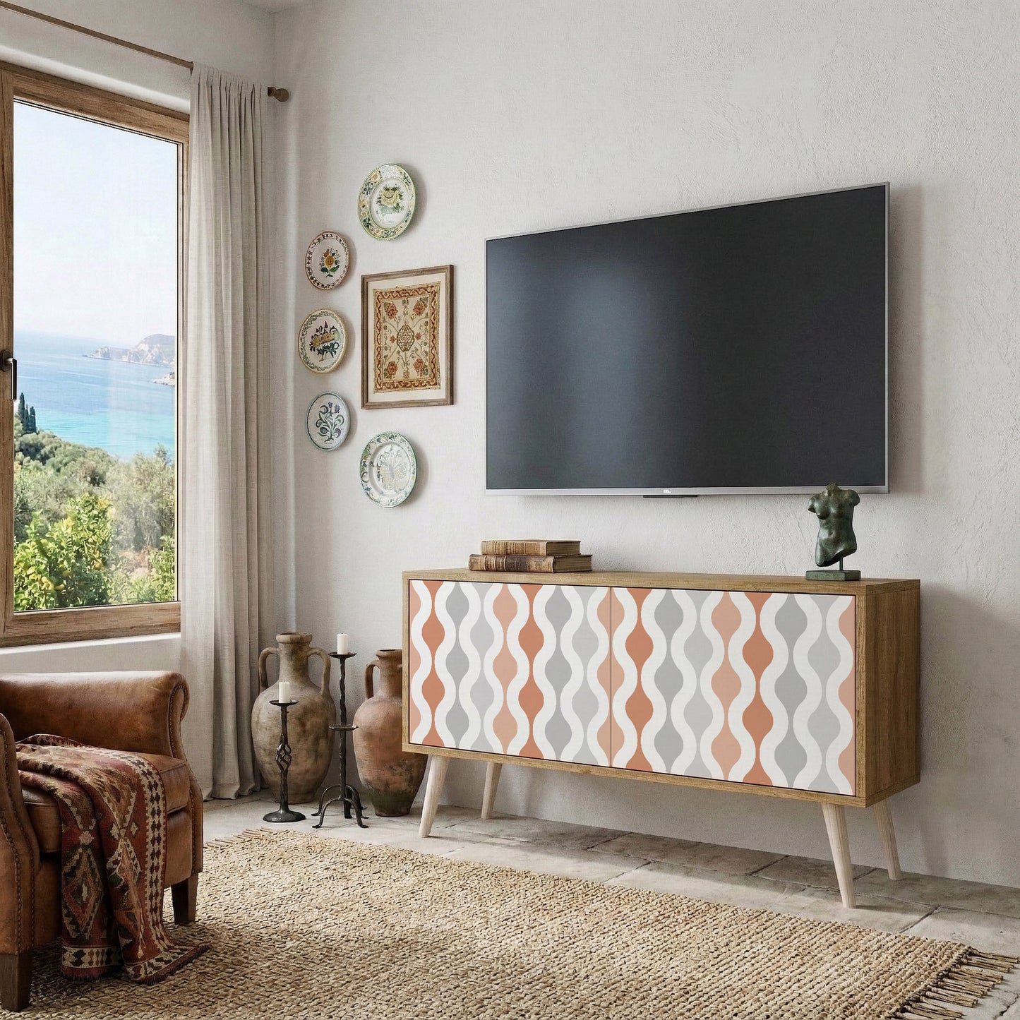 HAZY NOSTALGIA Compact 2-Door TV Cabinet