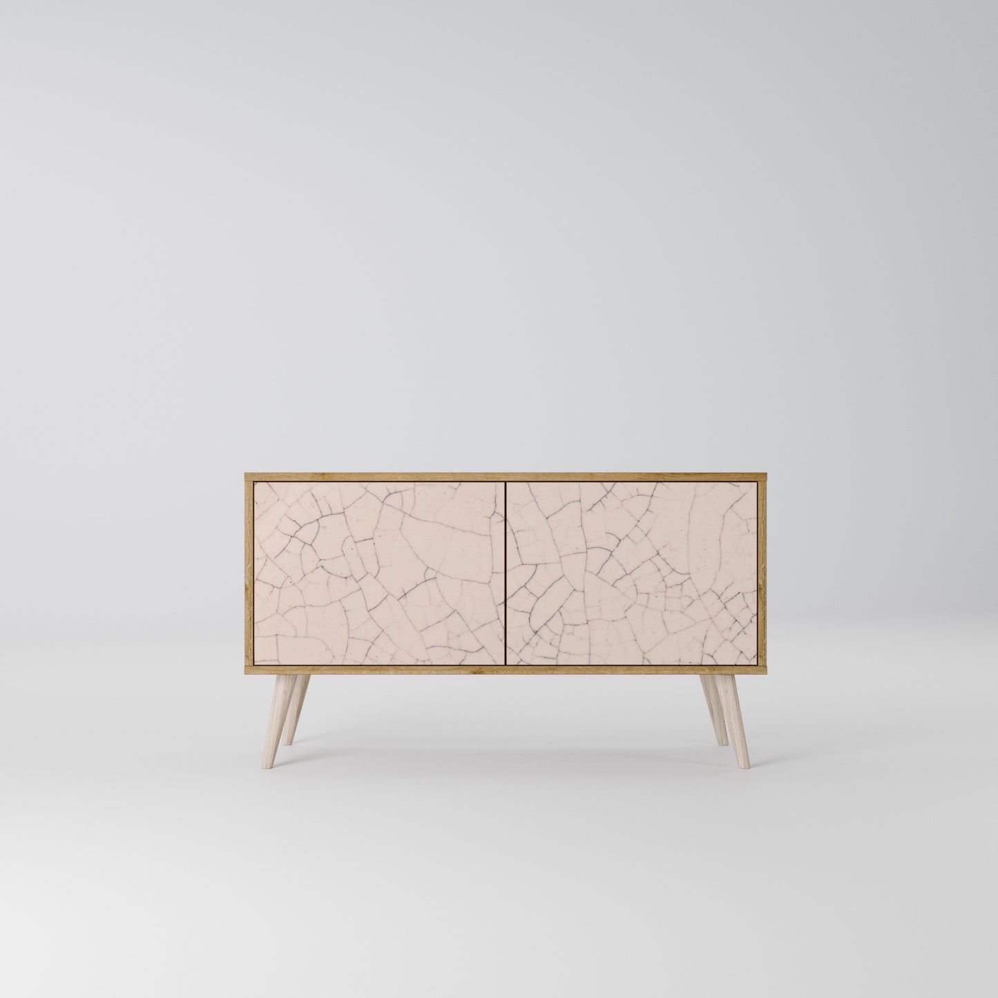 CERAMIC TEXTURE Compact 2-Door TV Cabinet