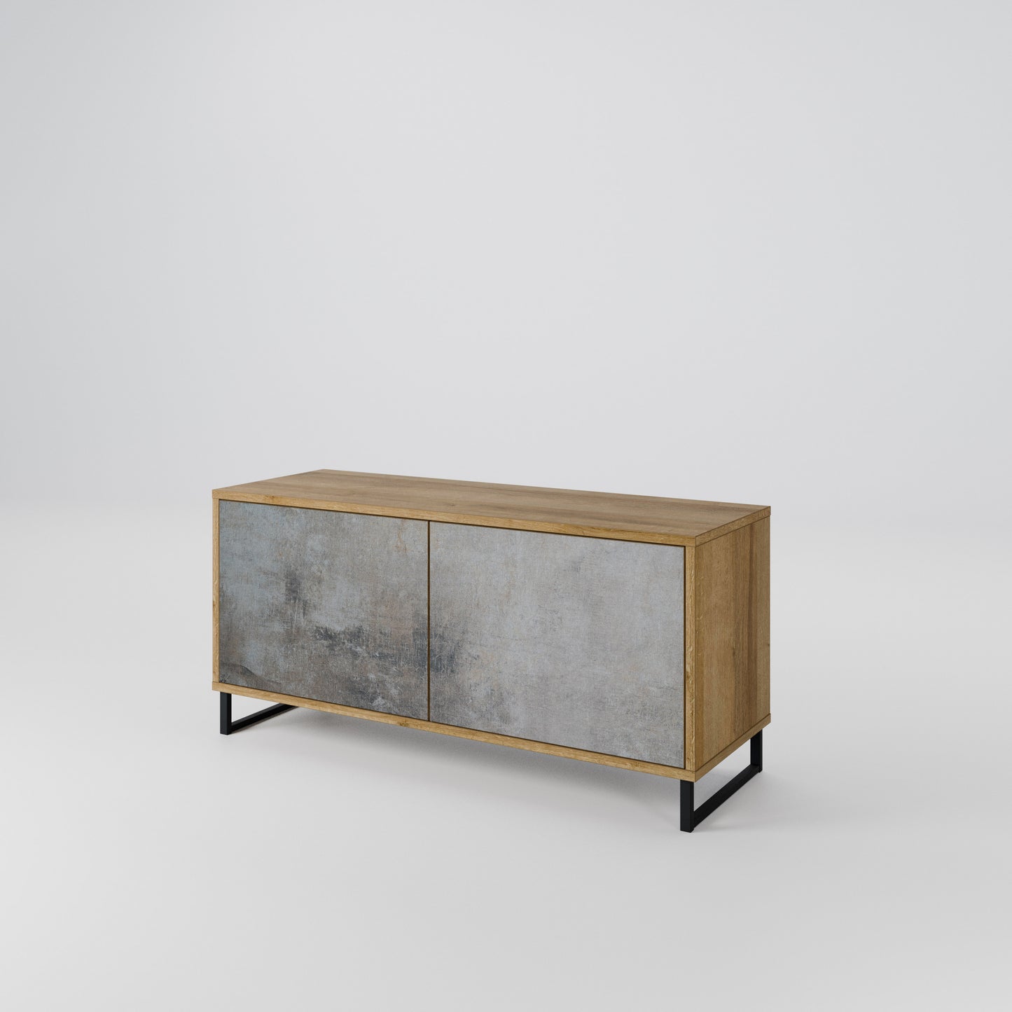 CONCRETE WALL Mobile TV Compatto a 2 Ante