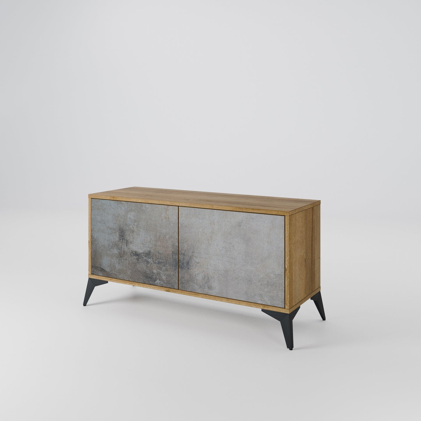 CONCRETE WALL Mobile TV Compatto a 2 Ante