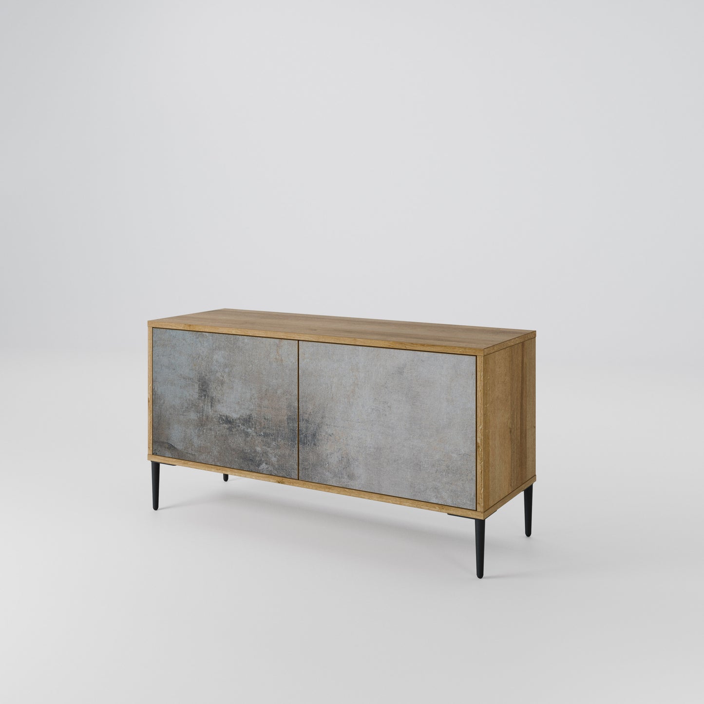 CONCRETE WALL Mobile TV Compatto a 2 Ante