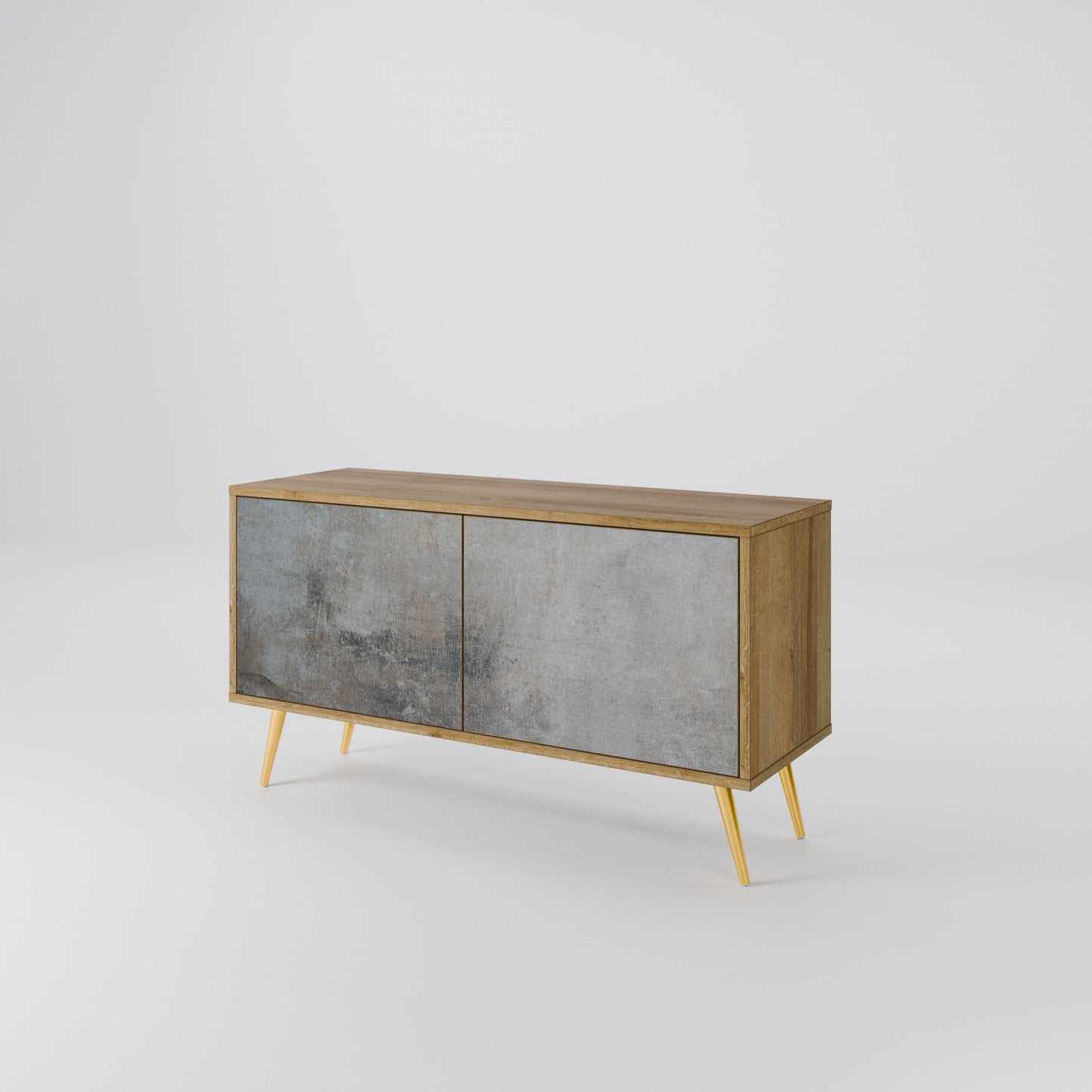 CONCRETE WALL Mobile TV Compatto a 2 Ante