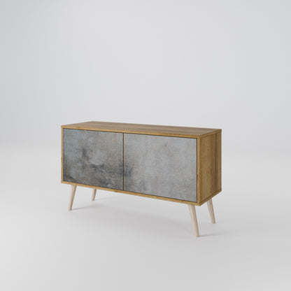 CONCRETE WALL Mobile TV Compatto a 2 Ante
