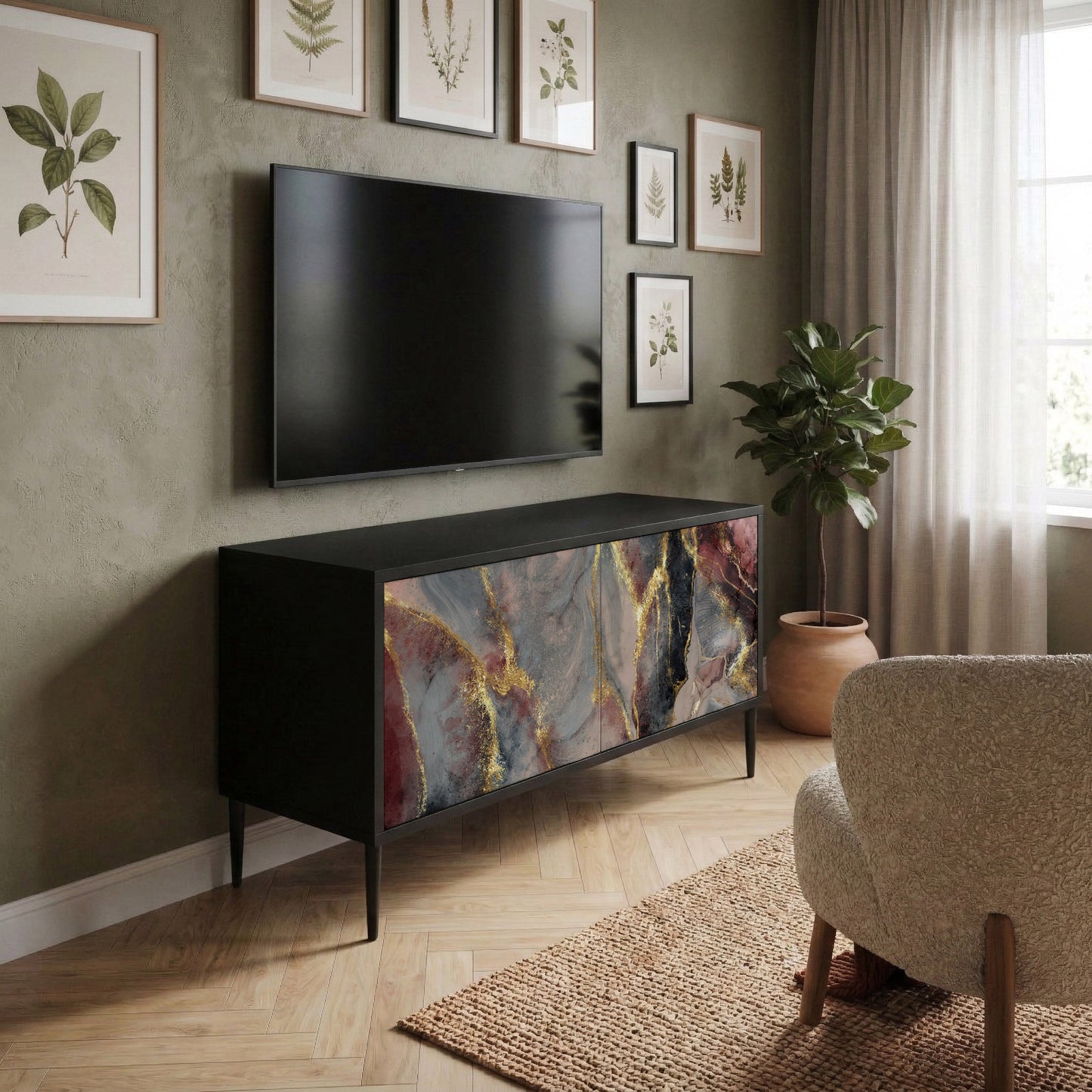 GOLDEN TIDES Mobile TV Compatto a 2 Ante