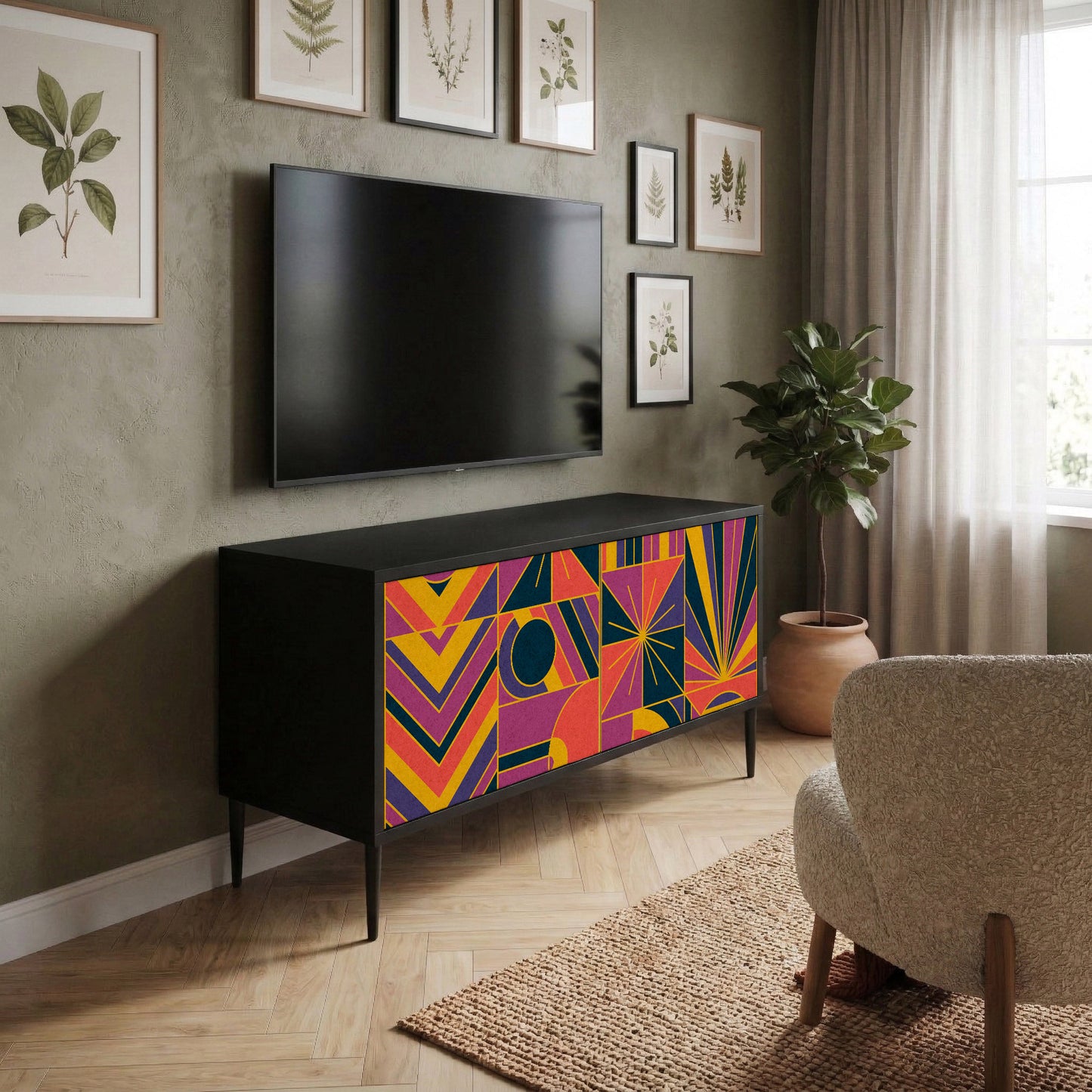 ELECTRIC PATTERNS Mobile TV Compatto a 2 Ante