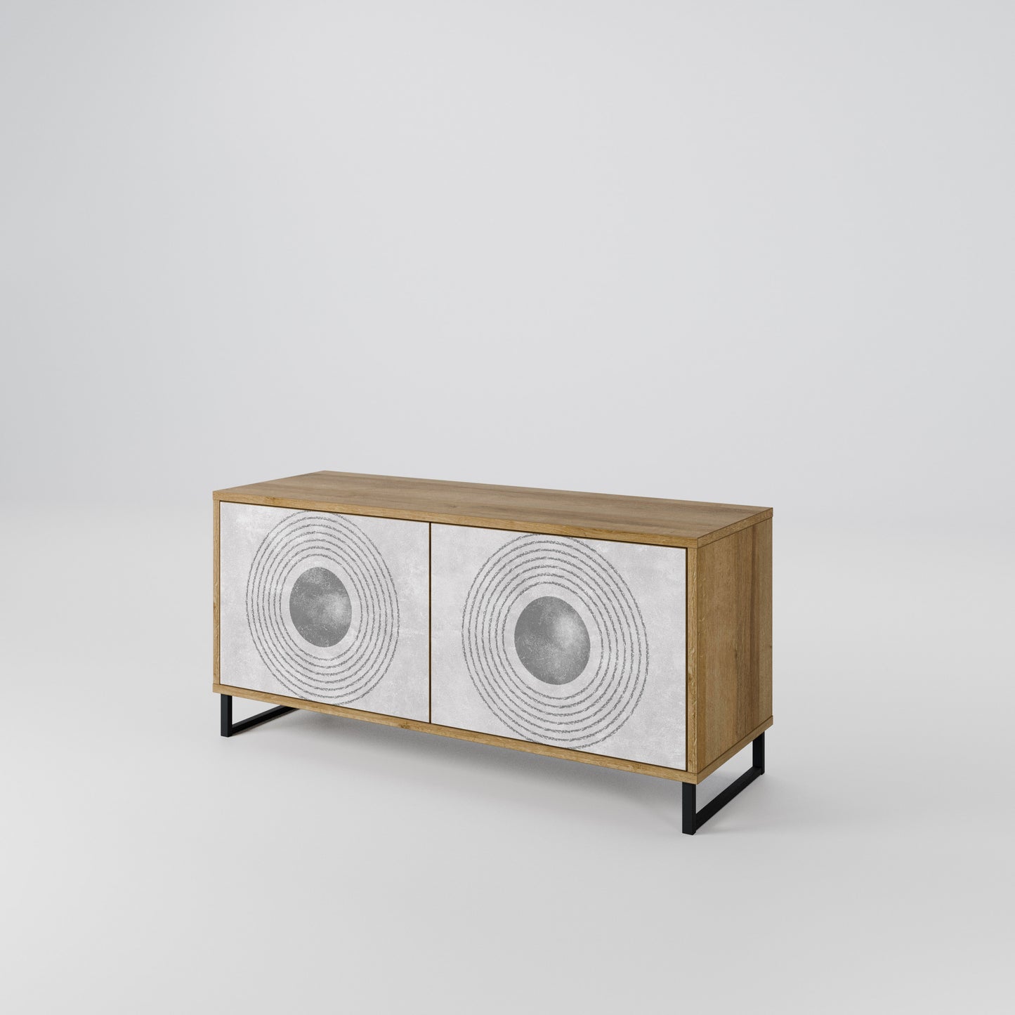 SOLID CIRCLES Mobile TV Compatto a 2 Ante