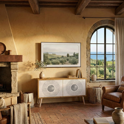 SOLID CIRCLES Mobile TV Compatto a 2 Ante