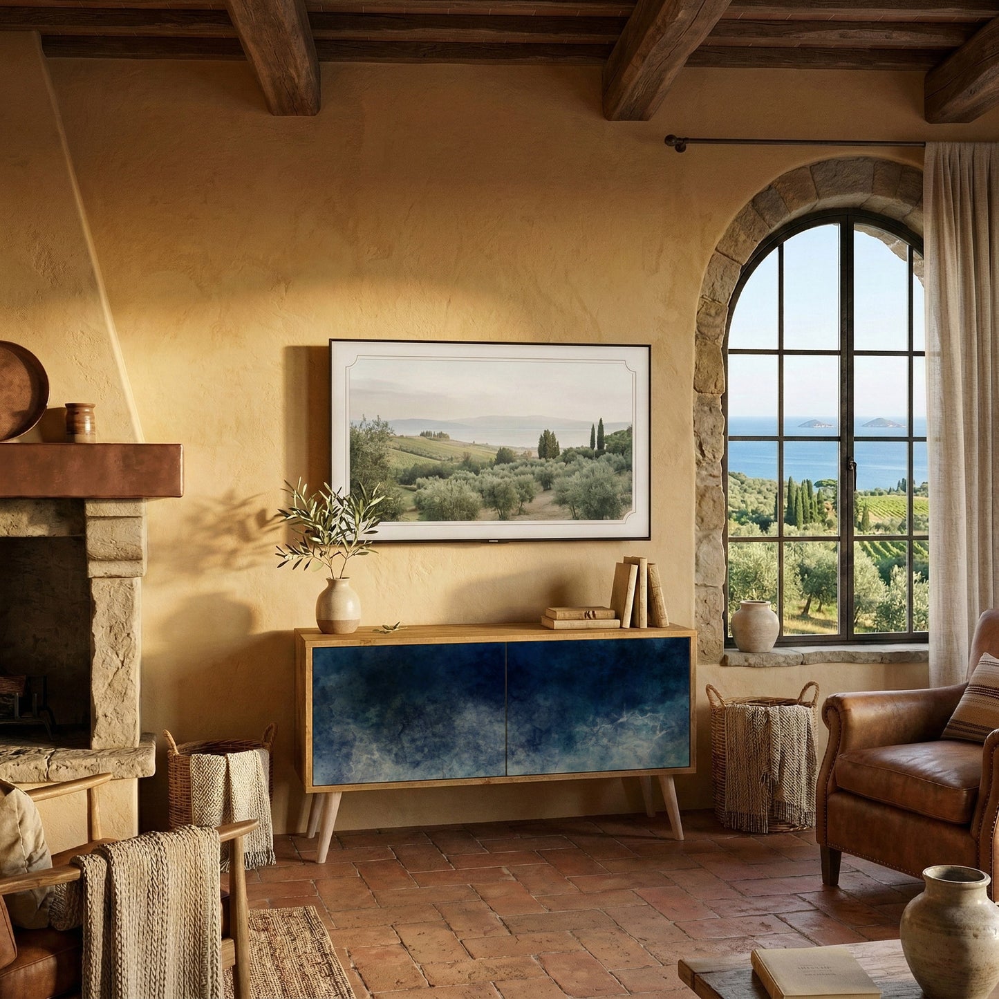 CELESTIAL FALL Mobile TV Compatto a 2 Ante