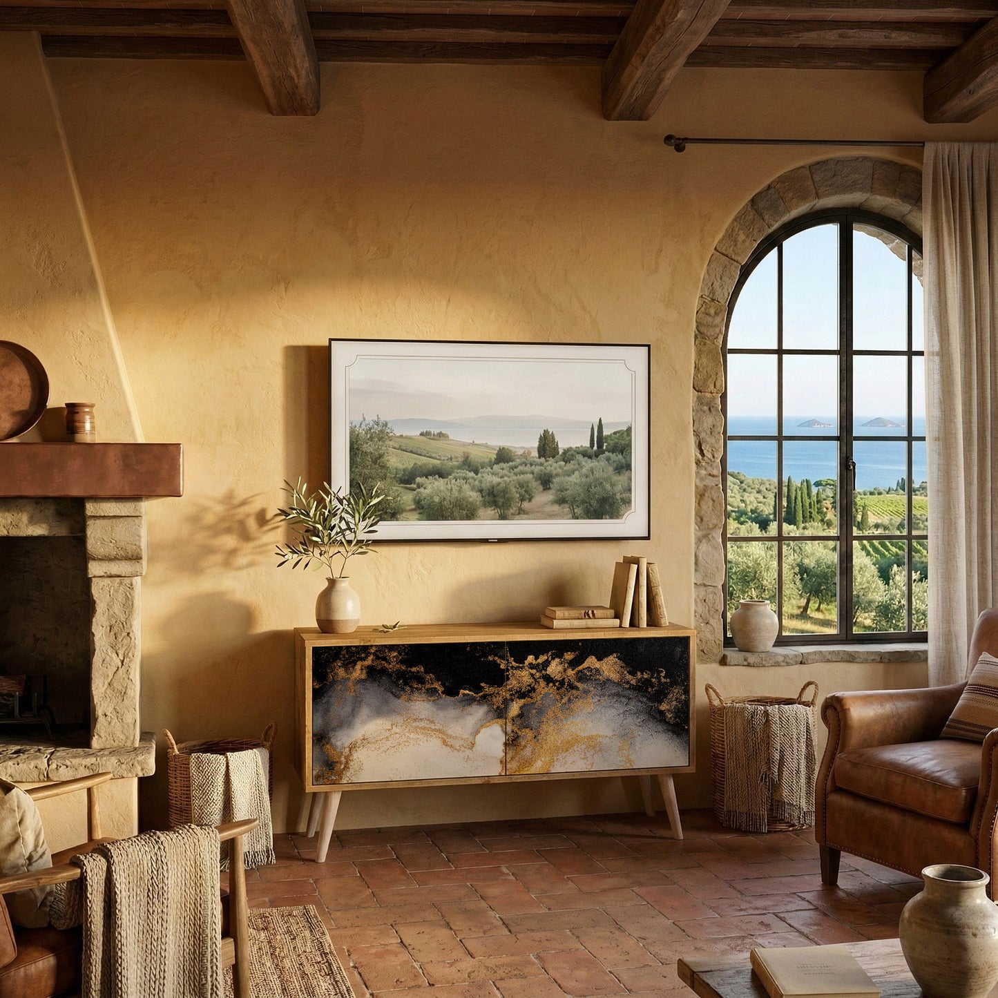 MARBLE OF TOMMORROW Mobile TV Compatto a 2 Ante