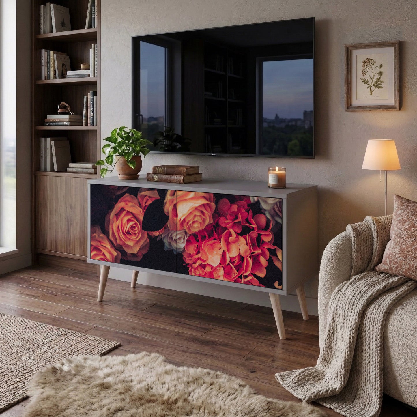 NEVERENDING BLOOM Mobile TV Compatto a 2 Ante