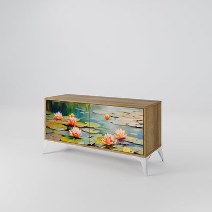 BLOOMING WATERS Mobile TV Compatto a 2 Ante