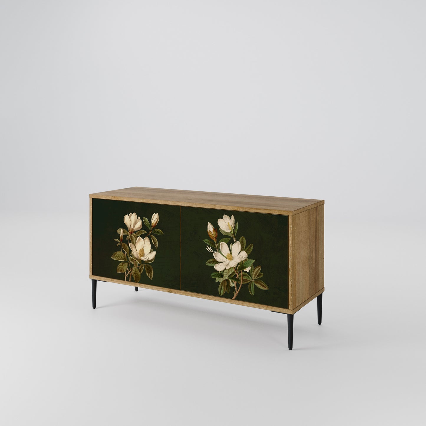 FLORAL NOIR Mobile TV Compatto a 2 Ante