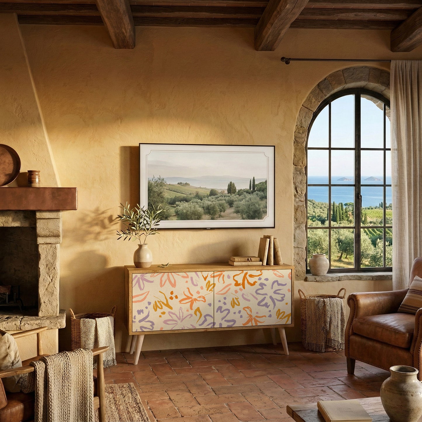 SPRING WHIMSY Mobile TV Compatto a 2 Ante