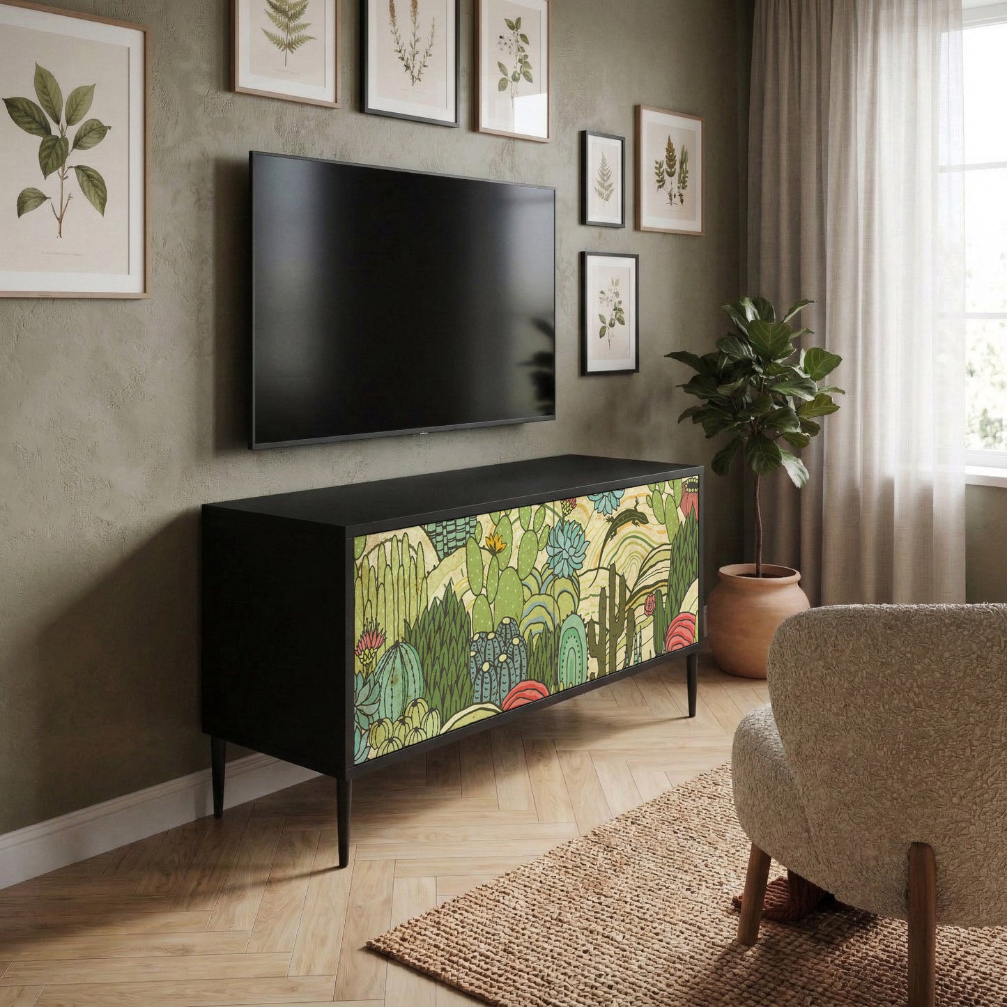 SUCCULENTS KALEIDOSCOPE Mobile TV Compatto a 2 Ante