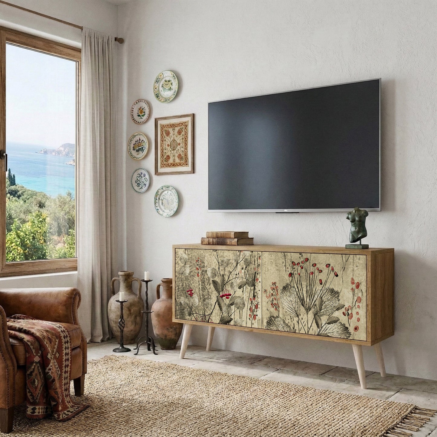 HERBAL GRACE Mobile TV Compatto a 2 Ante