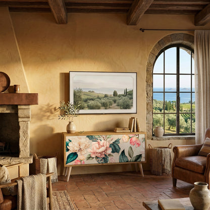 FLORAL GRACE Mobile TV Compatto a 2 Ante