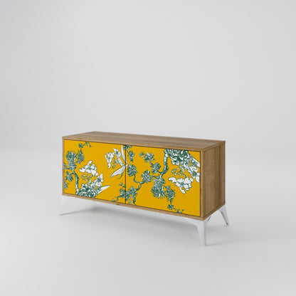 YELLOW CHINOISERIE Mobile TV Compatto a 2 Ante