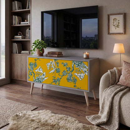 YELLOW CHINOISERIE Mobile TV Compatto a 2 Ante
