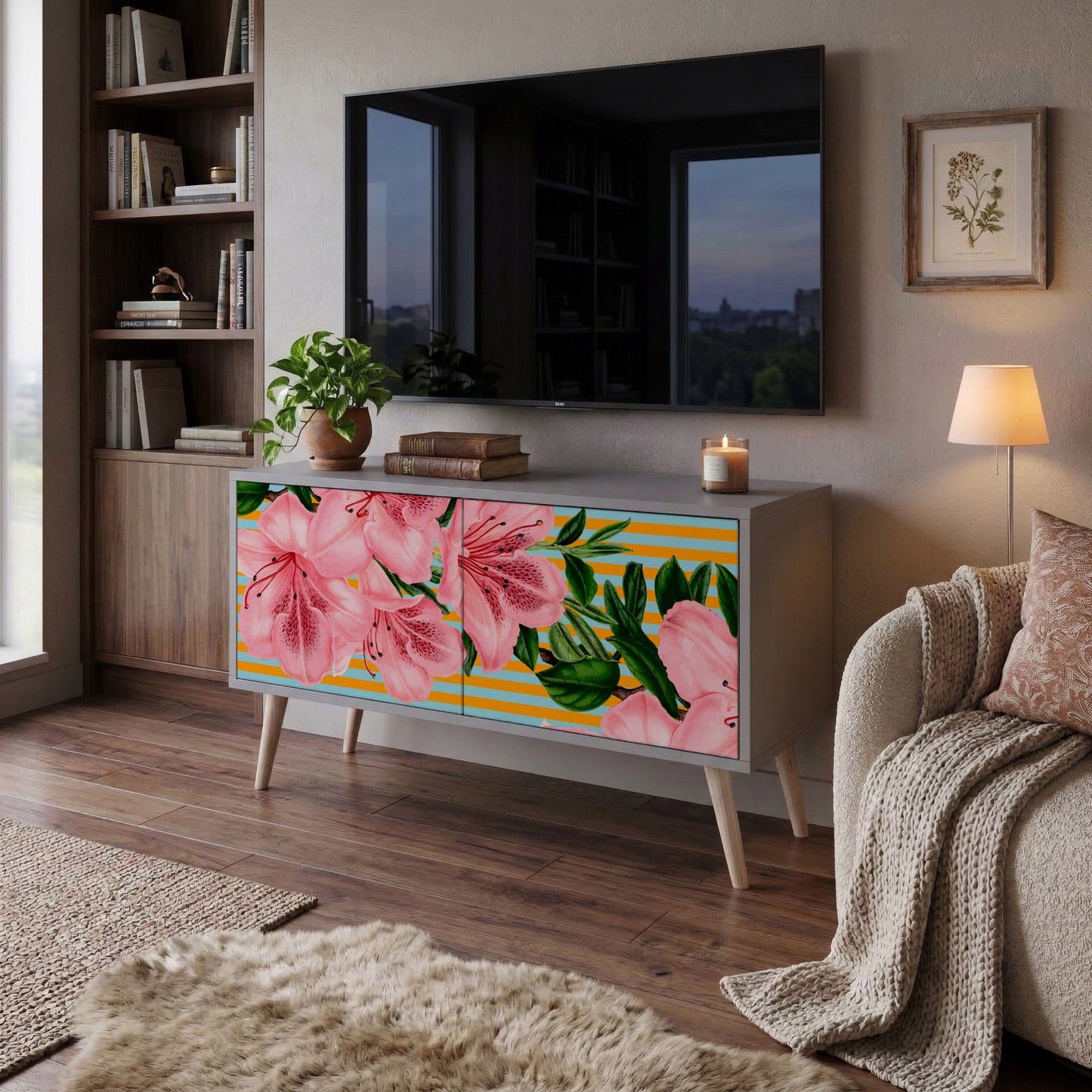 FRAGILE BEAUTY Mobile TV Compatto a 2 Ante