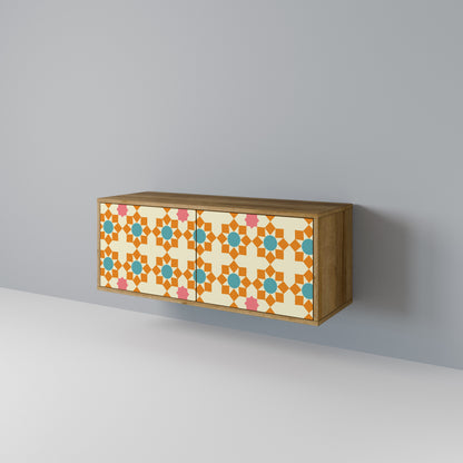 FLORAL DECOR Mobile TV Compatto a 2 Ante
