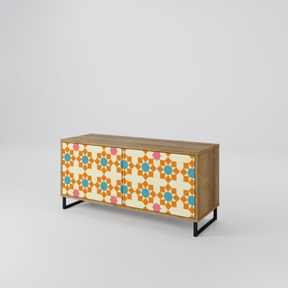 FLORAL DECOR Mobile TV Compatto a 2 Ante