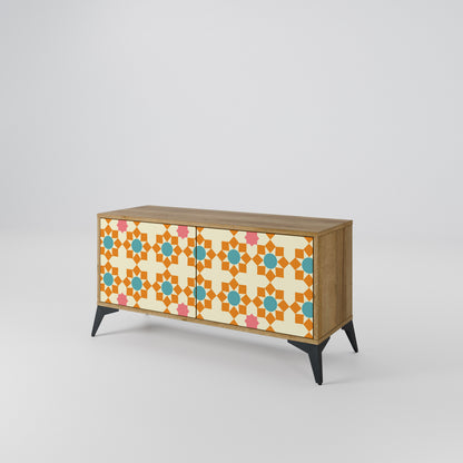 FLORAL DECOR Mobile TV Compatto a 2 Ante