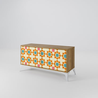 FLORAL DECOR Mobile TV Compatto a 2 Ante