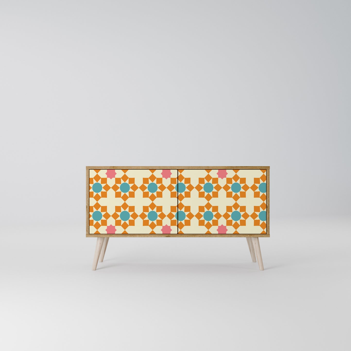 FLORAL DECOR Mobile TV Compatto a 2 Ante